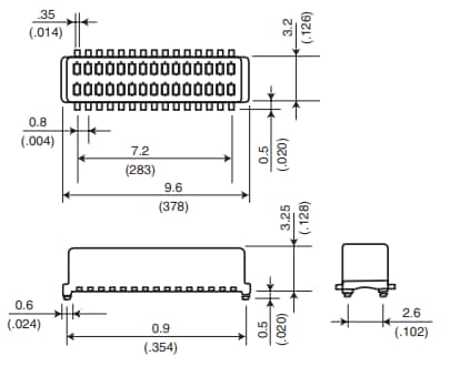 Mechanical Drawing - JAE Electronics IL-WX Board-to-Board SMT Connectors